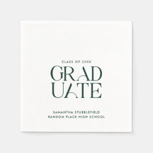 Graduation 2025 Green Grad Party Napkins