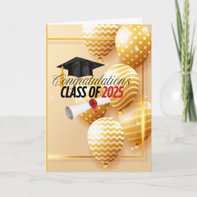 Graduation 2025 (John 15:16) White/Black/Gold Card (Front)