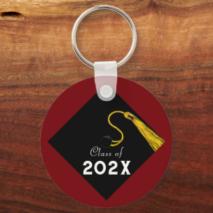 Graduation 2025 Maroon Keepsake Keychain