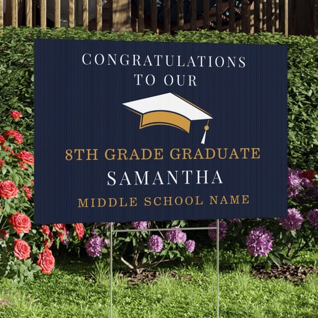 Graduation 2025 Modern 8th Grade Graduate Sign (Graduation 2025 Modern 8th Grade Graduate Sign)