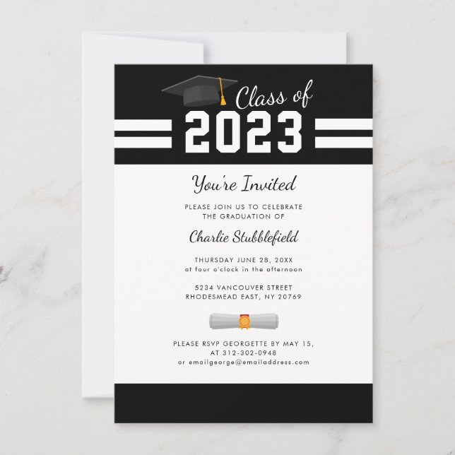 Graduation 2025 Modern Grad Party Invitation (Front)