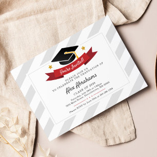 Graduation 2025 Modern Typography Grad Party Invitation