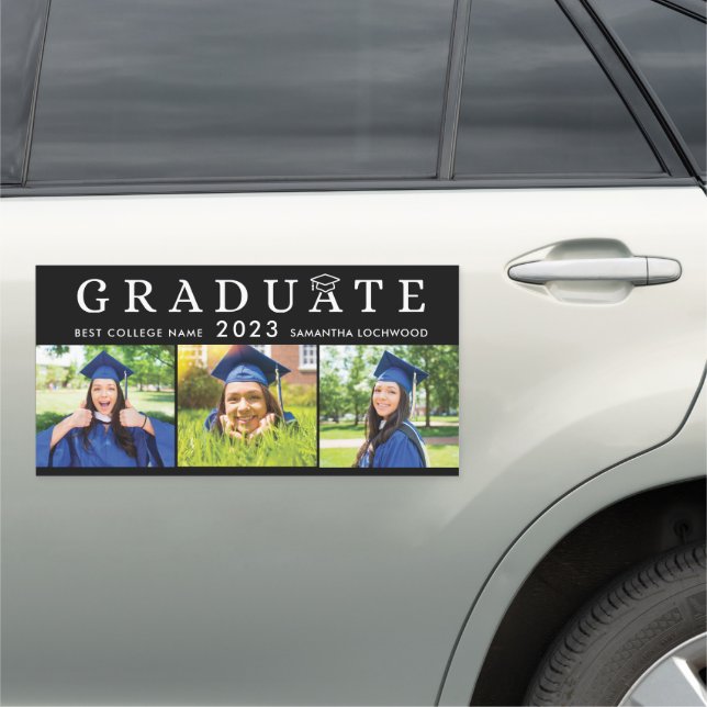 Graduation 2025 Multi Photo Grad Announcement Car Magnet (In Situ)