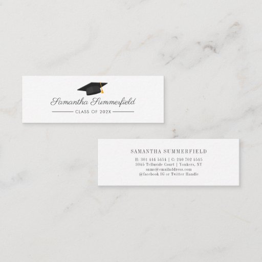 Customizable Graduation 2025 Name Script Calling Card
