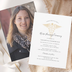 Graduation 2025 Nurse Pinning Ceremony Photo Invitation