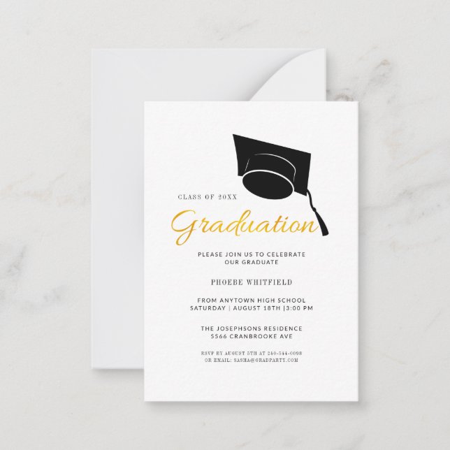 Graduation 2025 Party Grad Cap Invitation (Front)