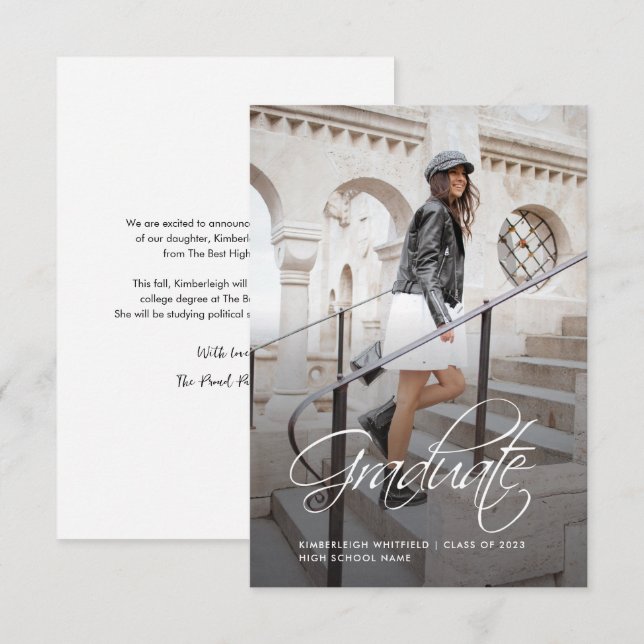 Graduation 2025 Photo Announcement (Front/Back)