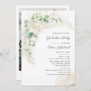 Graduation 2025 Photo Botanical Grad Party Invitation