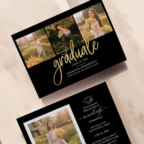 Graduation 2025 Photo Collage Grad Announcement