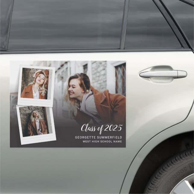 Graduation 2025 Photo Collage Senior Car Magnet (In Situ)