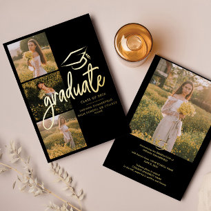 Graduation 2025 Photo Gold Foil Announcement