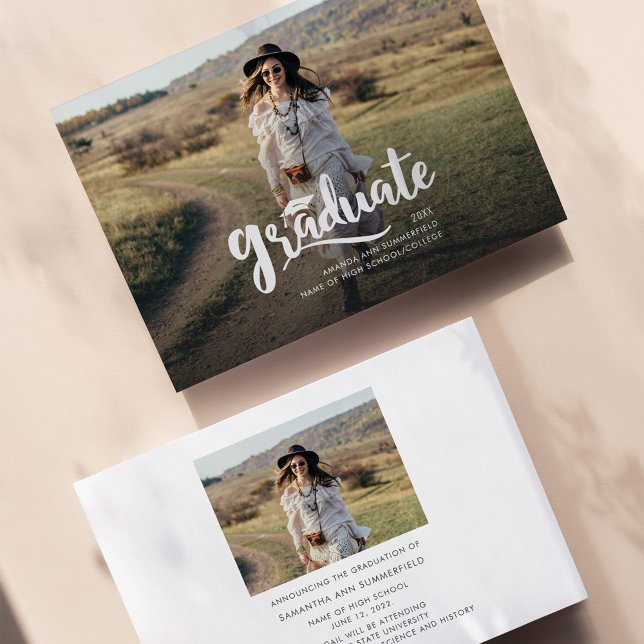 Graduation 2025 Photo Modern Grad Announcement (Creator Uploaded)