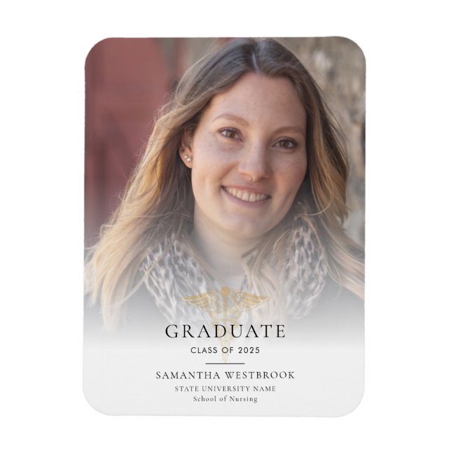Graduation 2025 Photo Nursing Pinning Grad Magnet (Vertical)