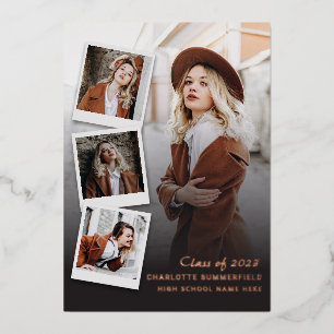 Graduation 2025 Photo Rose Gold Foil Announcement