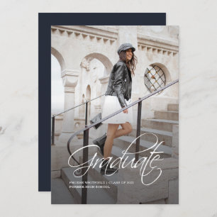 Graduation 2025 Photo Script Elegant Announcement