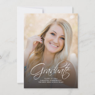Graduation 2025 Photo Script Grad Party Invitation