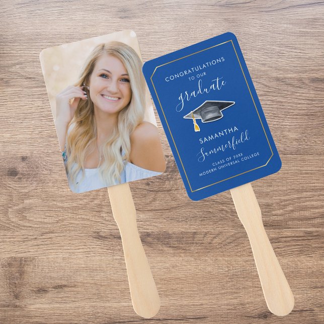 Graduation 2025 Photo Script Graduate Hand Fan (Graduation 2025 Photo Script Graduate Hand Fan)