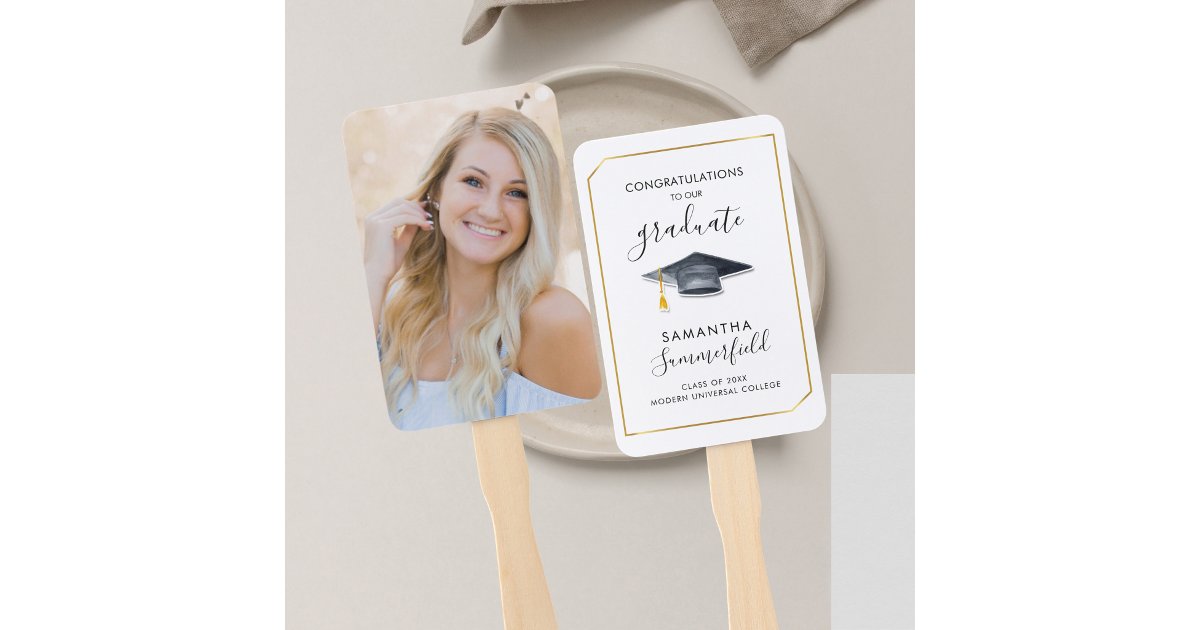 Graduation 2025 Photo Script Graduation Party Hand Fan