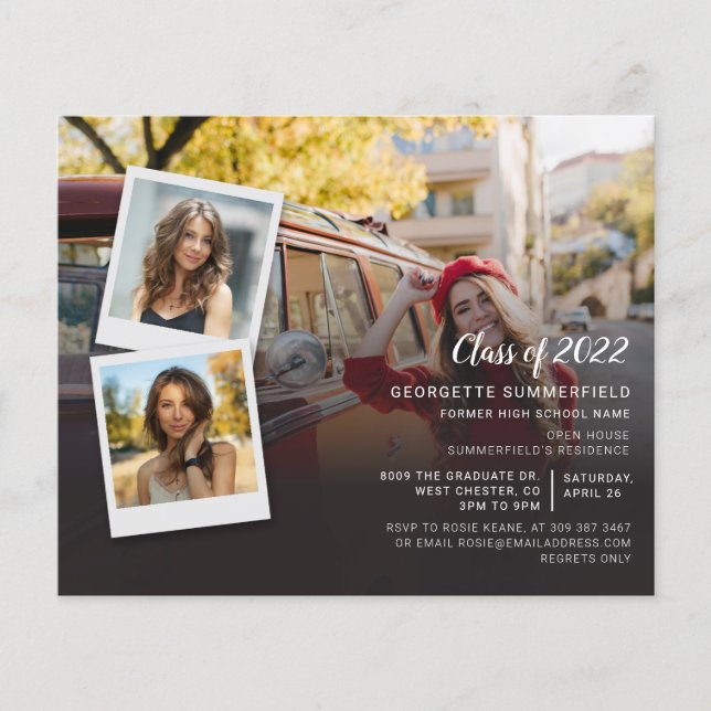 Graduation 2025 Photos Party Invitation (Front)