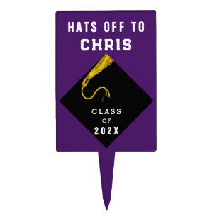 Graduation 2025 Purple Cake Topper