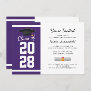 Graduation 2025 Purple Grad Party Invitation