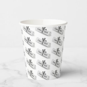 Graduation 2025 School Diploma Paper Cups
