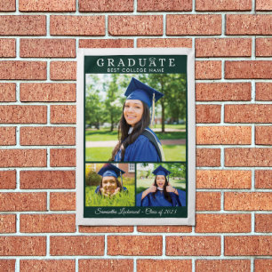 Graduation 2025 Script Grad Photo Pennant