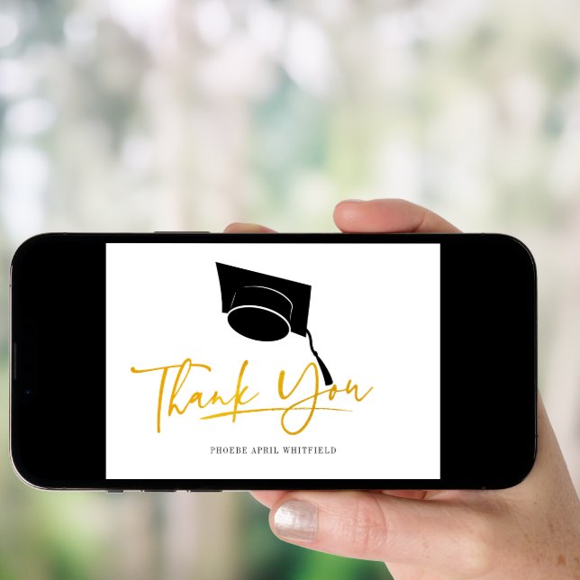 Graduation 2025 Script Grad Thank You Card (Front Digital)