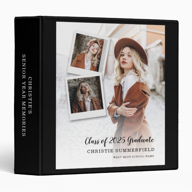 Graduation 2025 Senior Year School Grad Photos 3 Ring Binder (Front/Spine)