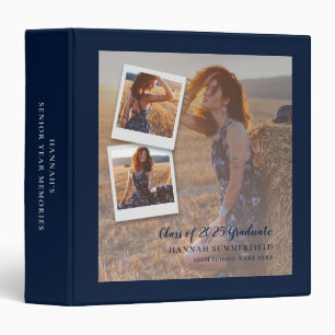 Graduation 2025 Senior Year School Photo Album 3 Ring Binder