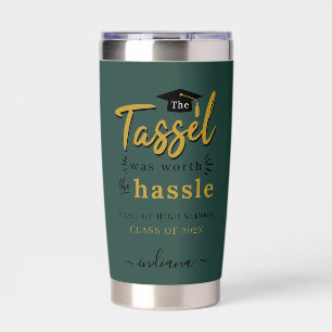 Graduation 2025 Tassel Was Worth Hassle Keepsake Insulated Tumbler