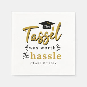Graduation 2025 Tassel Was Worth the Hassle Paper Napkins