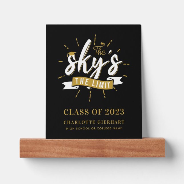 Graduation 2025 The Sky's The Limit Grad Custom Picture Ledge (Front)