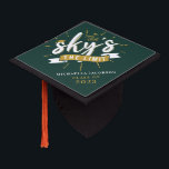 Graduation 2025 The Sky's The Limit Grad Green Graduation Cap Topper<br><div class="desc">Customize this typography graduation cap topper with your name and year of graduation or the background by clicking the "Personalize" button to suit your style.</div>