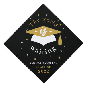 Graduation 2025 The World is Waiting Graduate Graduation Cap Topper