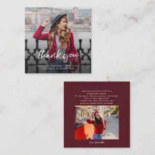 Graduation 2026 2 Photos Thank You Card