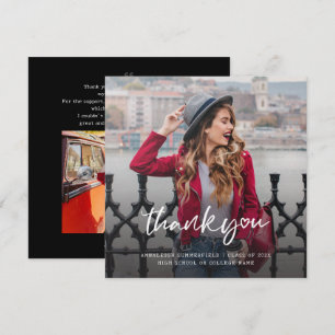 Graduation 2026 2 Photos Thank You Photo Card