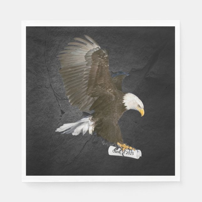 Graduation 2026 Bald Eagle with Diploma  Napkins (Front)
