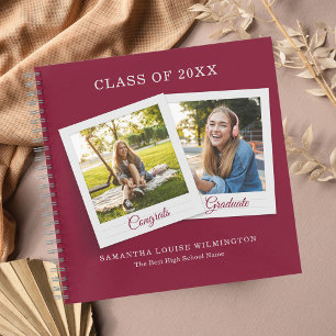 Graduation 2026 Burgundy Guest Notebook