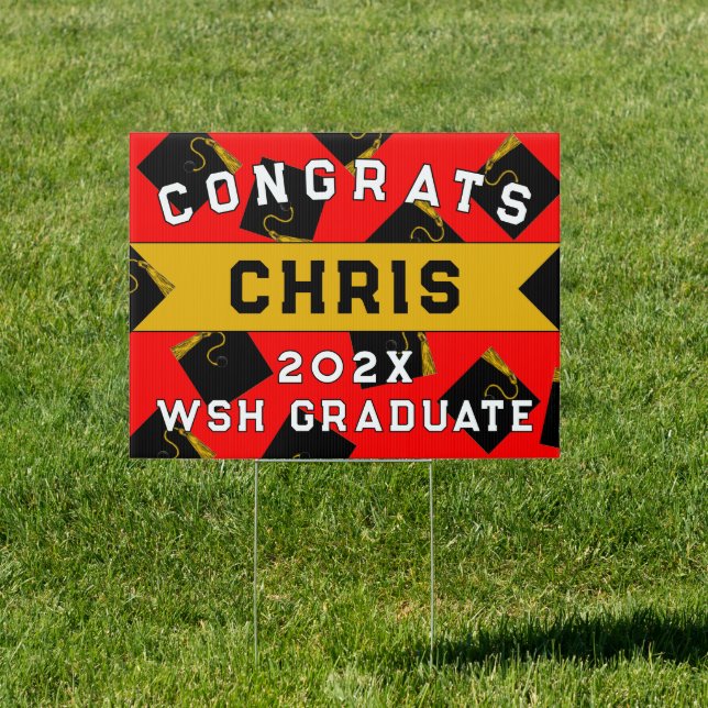 Graduation 2026 Congrats Red Sign (Insitu)