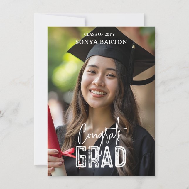 Graduation 2026 Custom Photograph Announcement (Front)