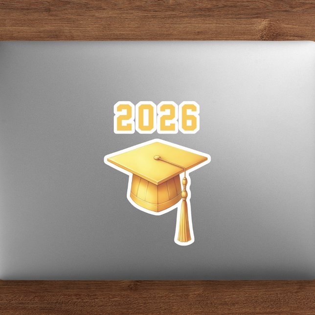 Graduation 2026 gold cap  sticker (Creator Uploaded)