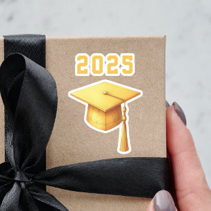 Graduation 2026 gold cap sticker