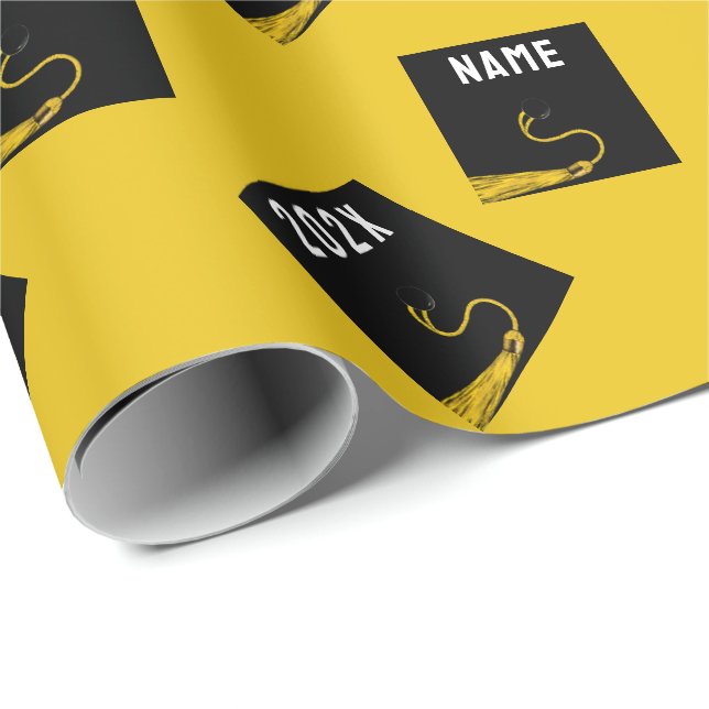 Graduation 2026 Gold Gift Wrapping Paper (Roll Corner)