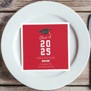 Graduation 2026 Grad Cap and Scroll Custom Paper Napkins