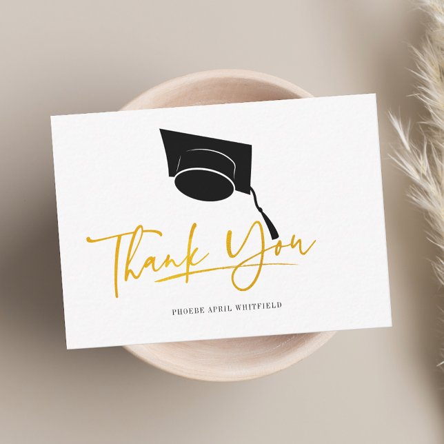 Graduation 2026 Grad Cap Thank You Note Card (Graduation 2025 Grad Cap Thank You Note Card)