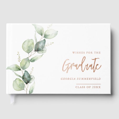 Graduation 2026 Grad Photo Script Foil Guest Book