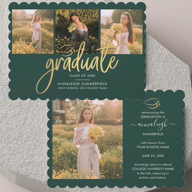 Graduation 2026 Grad Photos Script Modern Announcement (Graduation 2025 Grad Photos Script Modern Announcement)