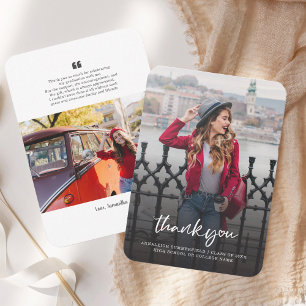 Graduation 2026 Grad Photos Thank You Card