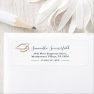 Graduation 2026 Graduate Navy Blue Return Address Label